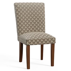 3D Tenbury Upholstered Parsons Chair in Brown