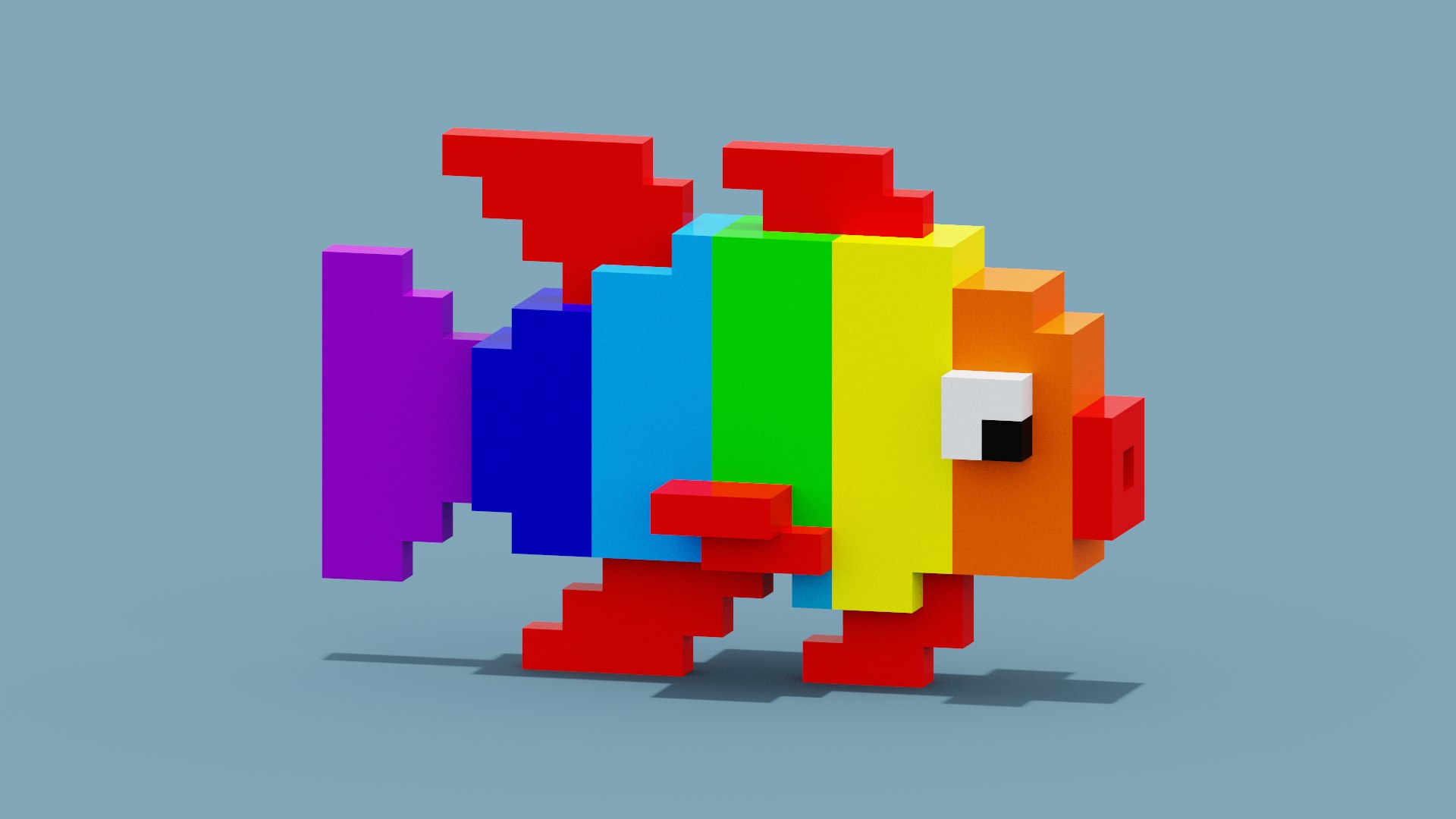Voxel Colorful Fish 3D Model - TurboSquid 1976052