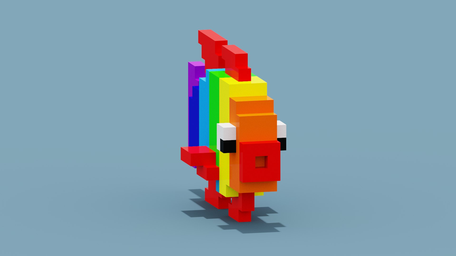 Voxel Colorful Fish 3D Model - TurboSquid 1976052