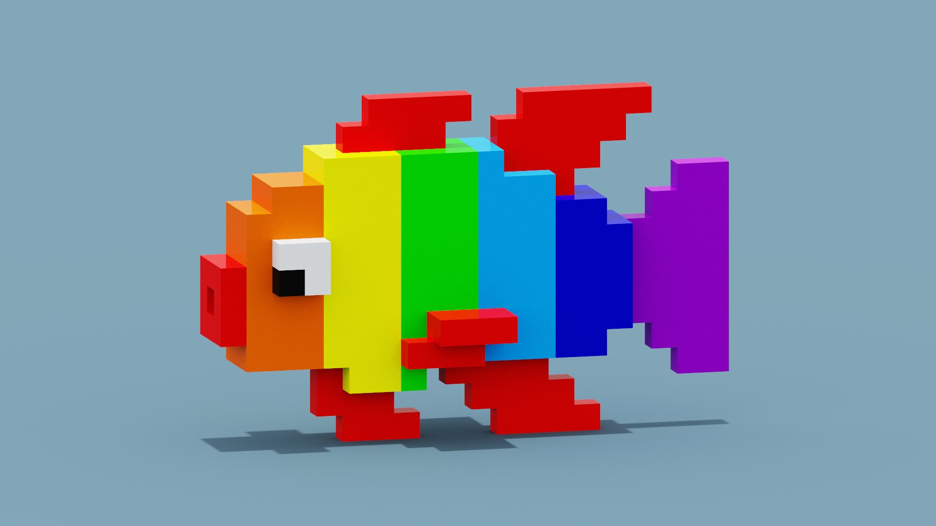 Voxel Colorful Fish 3D Model - TurboSquid 1976052