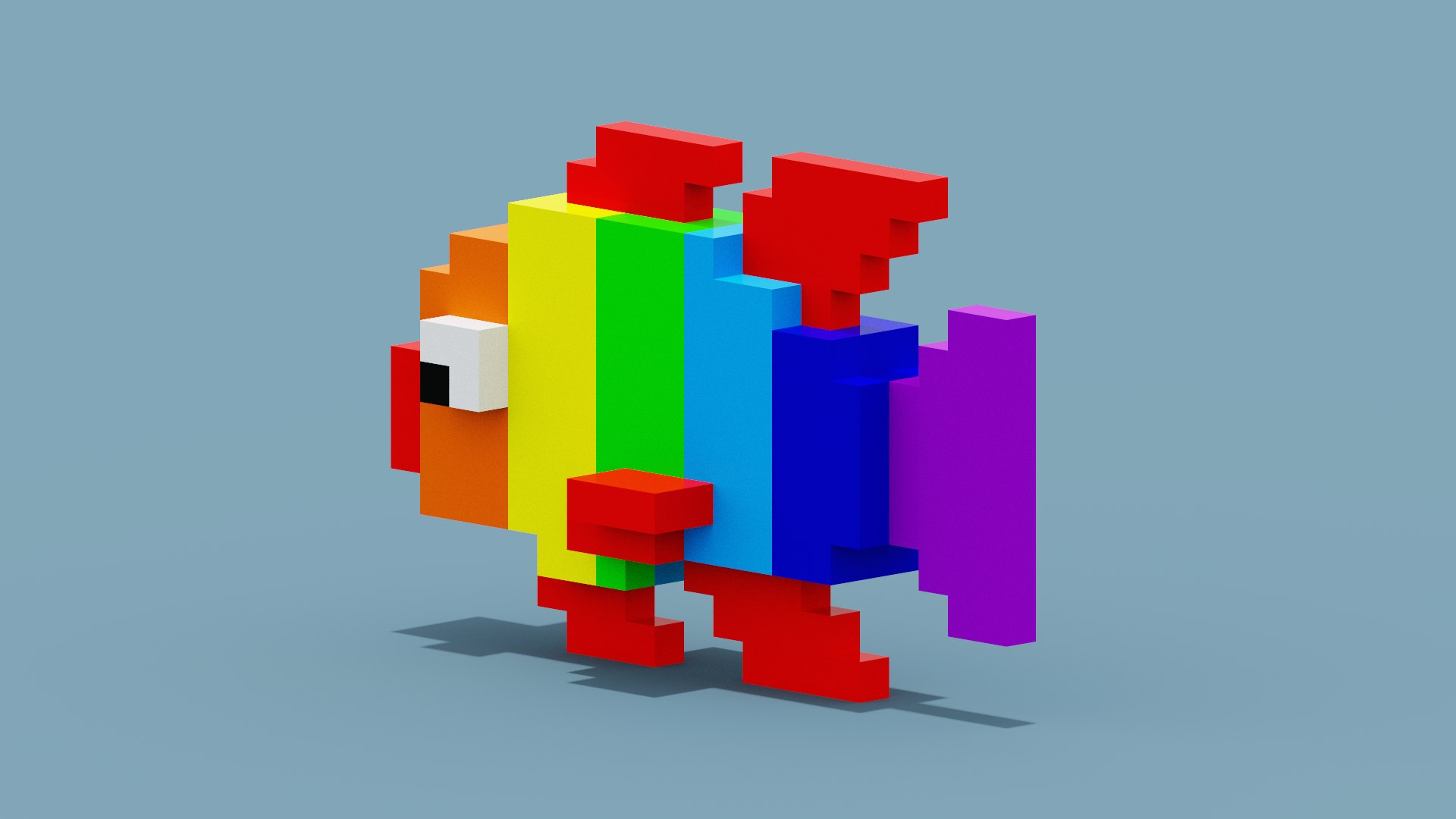 Voxel Colorful Fish 3D Model - TurboSquid 1976052