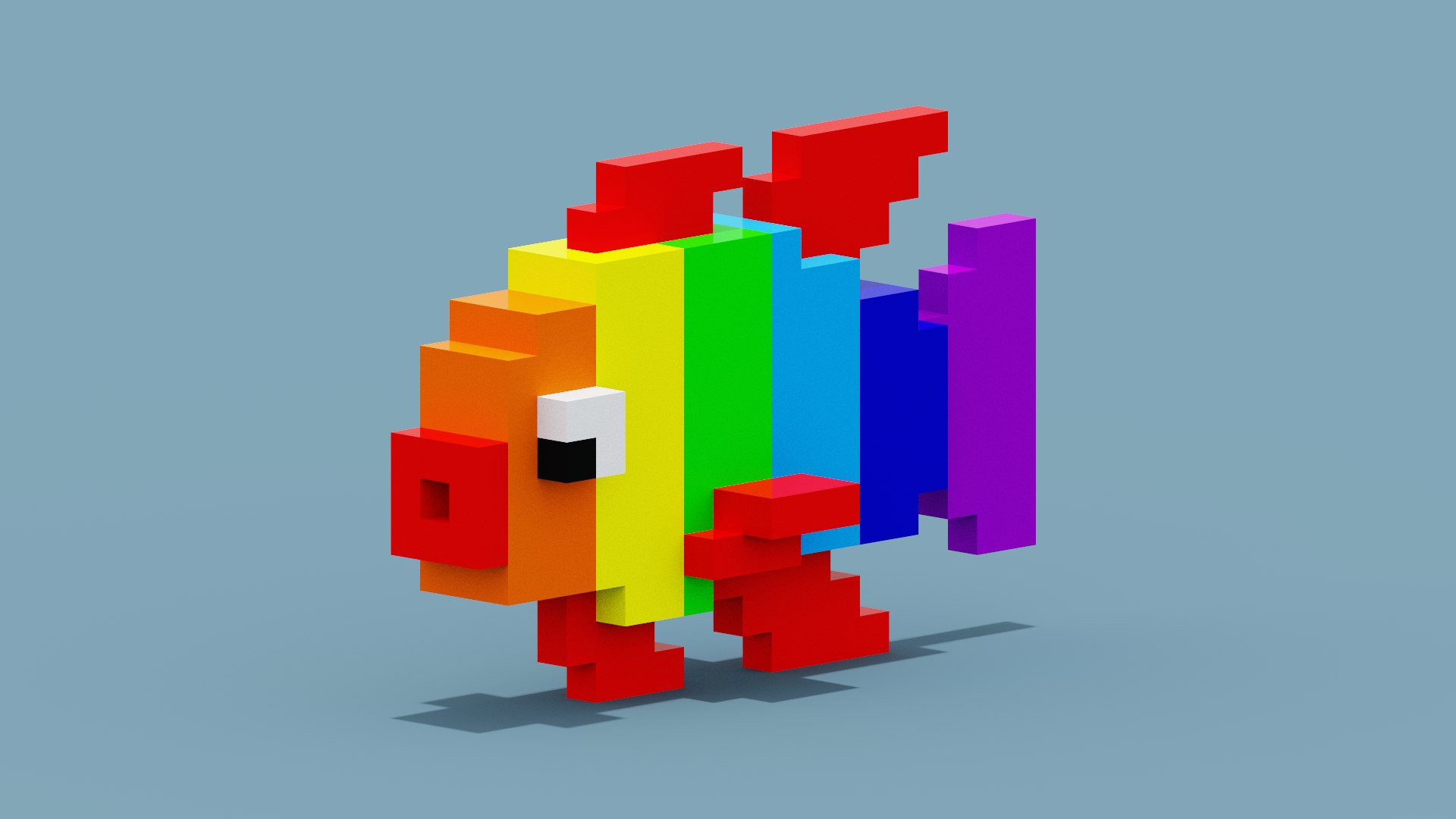 Voxel Colorful Fish 3D Model - TurboSquid 1976052