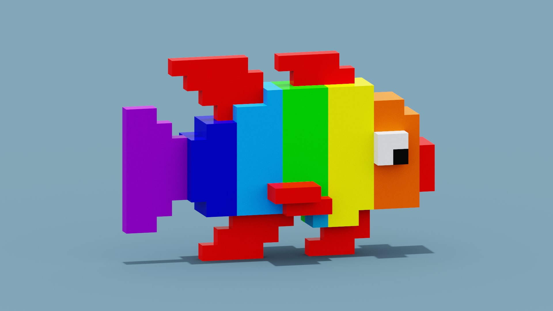 Voxel Colorful Fish 3D Model - TurboSquid 1976052