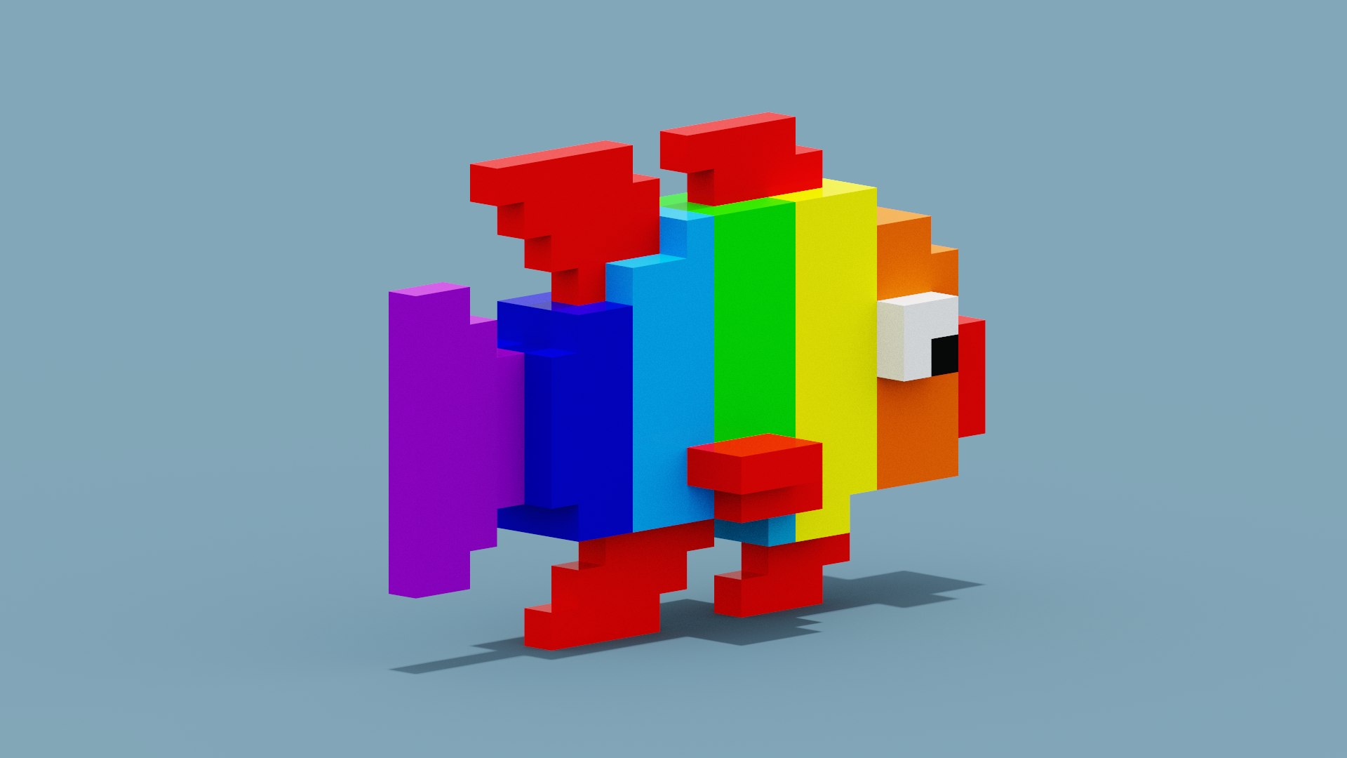 Voxel Colorful Fish 3D Model - TurboSquid 1976052