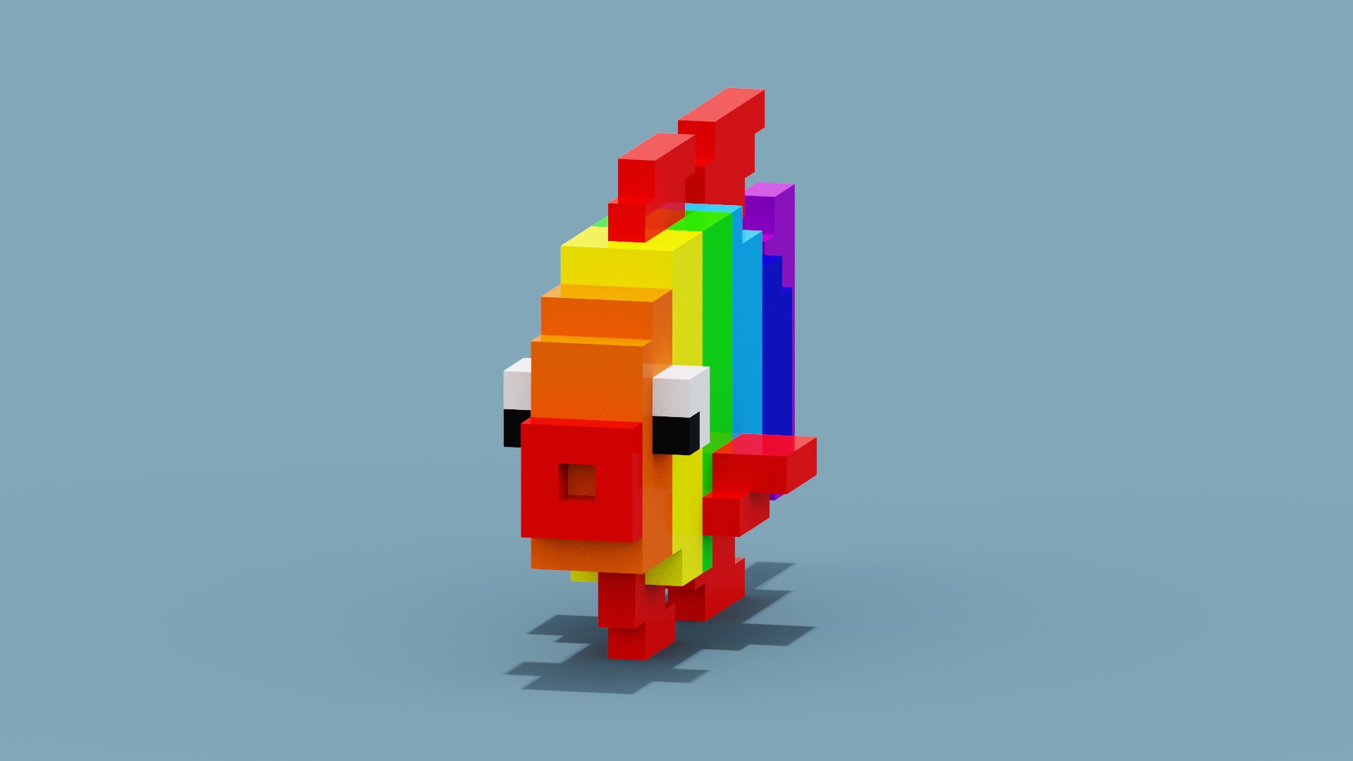 Voxel Colorful Fish 3D Model - TurboSquid 1976052