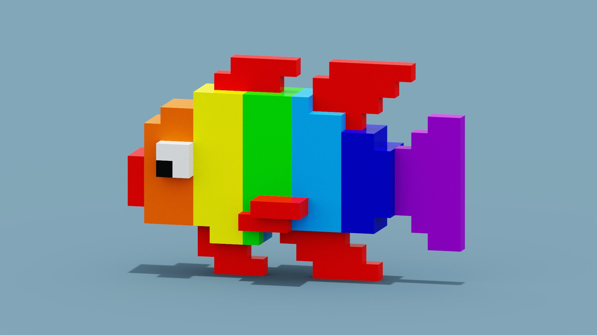 Voxel Colorful Fish 3D Model - TurboSquid 1976052