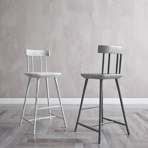 Twin Chairs 3D model