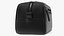 Closed Leather Cosmetic Bag Black 3D model