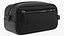 Closed Leather Cosmetic Bag Black 3D model