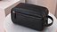 Closed Leather Cosmetic Bag Black 3D model