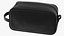 Closed Leather Cosmetic Bag Black 3D model