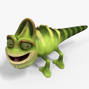 Chameleon Toon Rigged Low-poly 3D model 3D model