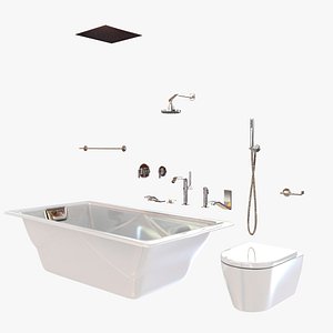 bathroom fixtures waterworks bathtub 3d model