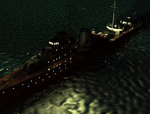 3d ship military model