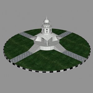 3D Mughal Indian arch monument