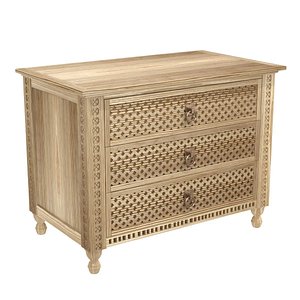 nightstand miraya closed hardware 3D model