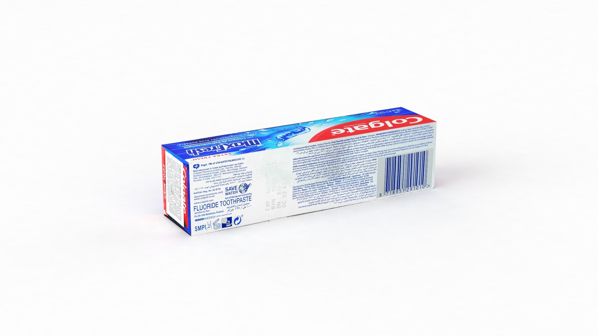 Colgate Max Fresh Cooling Crystals Toothpaste 100ml 2024 3D Model ...