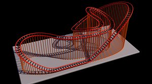 3D model roller coaster