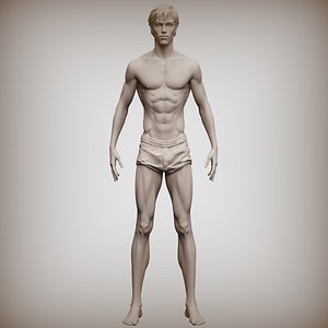 4 Men: thin, strong, 2 normal model