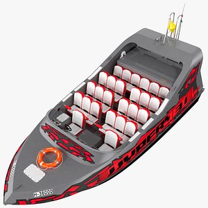 Moggaro 950 WJ Jet Boat Grey 3D