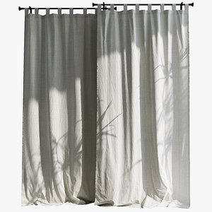 Ikea Lenda Curtains 2 3D model