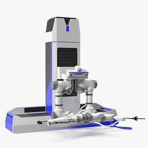 Robotic Fueling Arm Station Industrial Blue