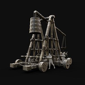 WAR MACHINE TREBUCHET MEDIEVAL SIEGE ENGINE WAR BATTLE