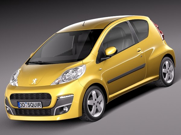 japan peugeot 3door 107 3d model