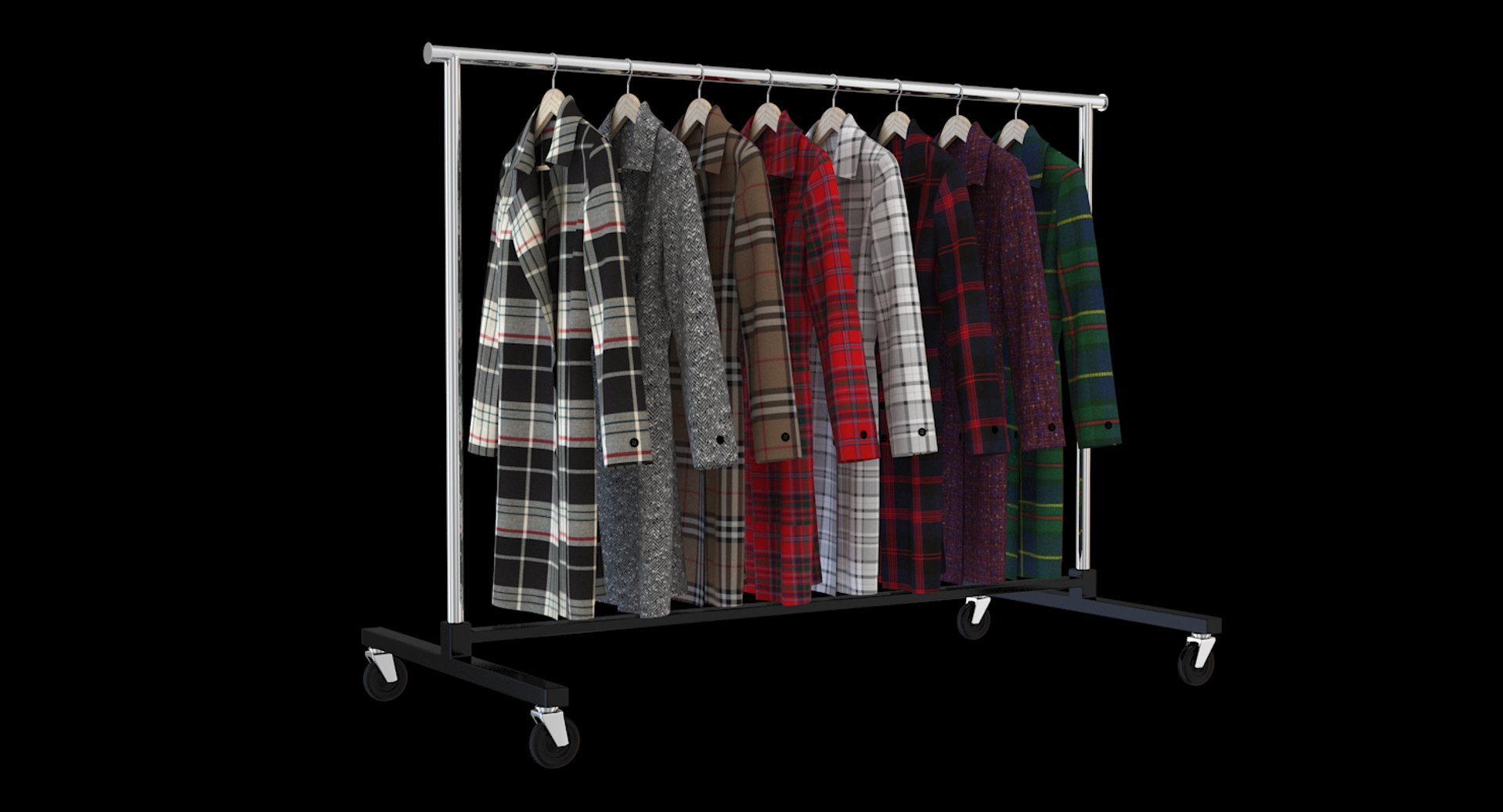 3D Model Coat Clothing Rack - TurboSquid 1333665