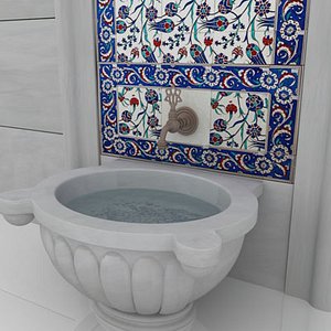 3d wall fountain model