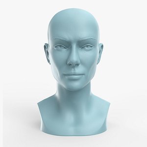 3D Woman Head Print Ready model