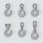 3D set of Used lifting crane hooks