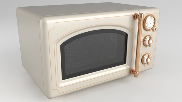 Fondo Representación 3D De Un Microondas Retro Un Aparato De Cocina Clásico  Con Un Toque Vintage para Power Point y Diapositivas - Slidesdocs