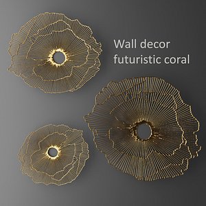wall decor futuristic coral max