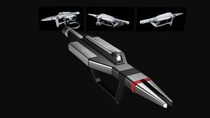 3D Star Trek Voyager Phaser rifle model