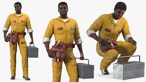 African American Locksmith Rigged for Modo