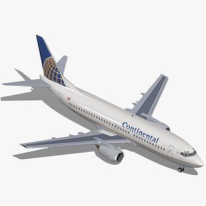 b 737-300 continental airlines 3d max