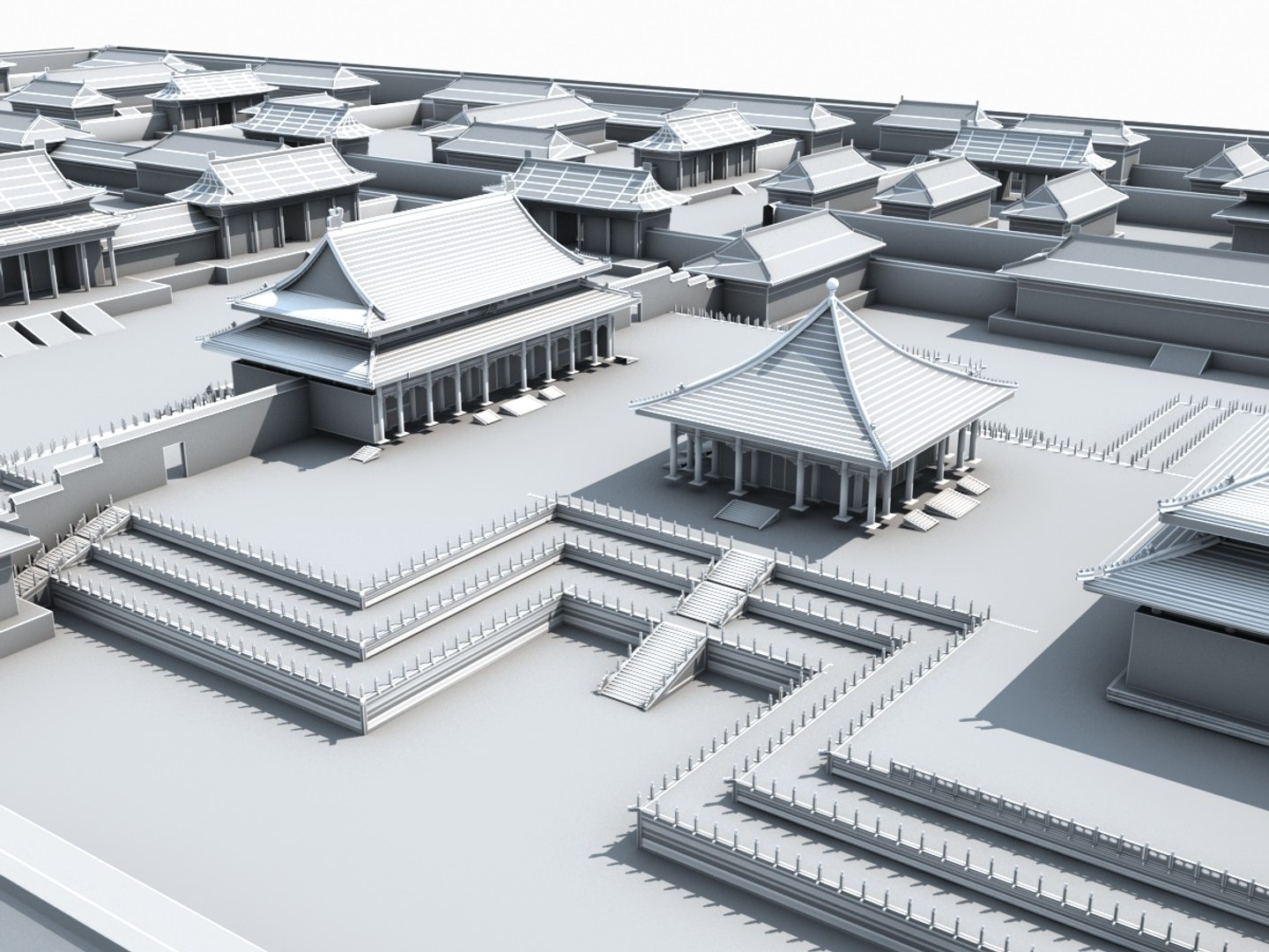 Chinese Forbidden City Model - TurboSquid 1840908
