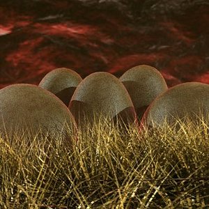 3ds max nest dinosaur eggs