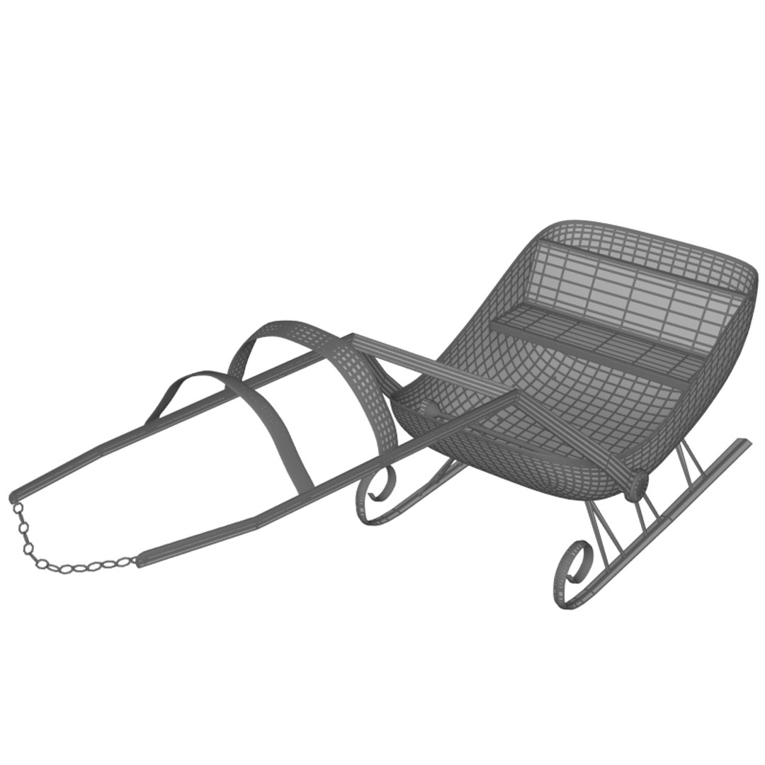 3d Model Sled Sleigh