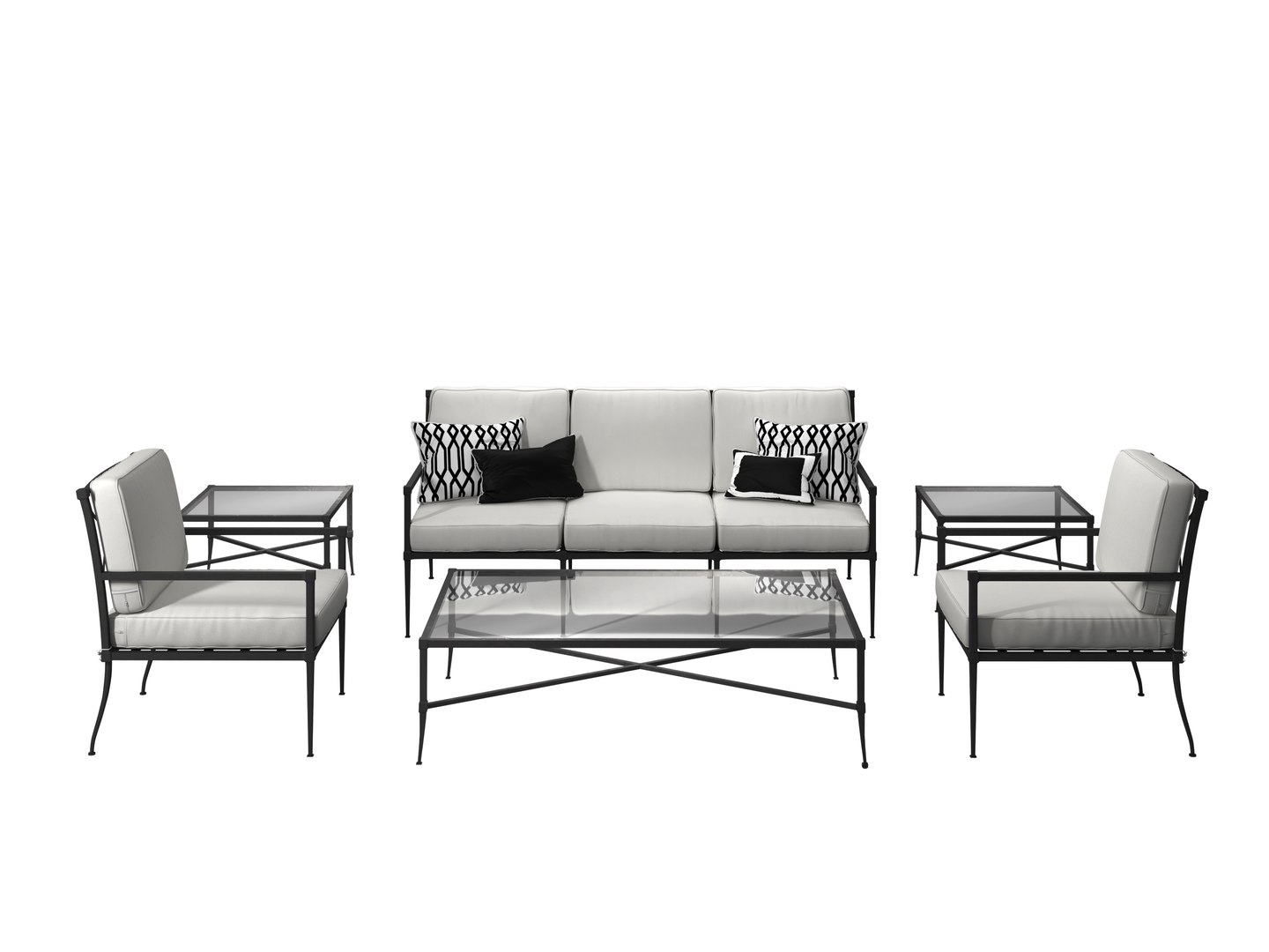 Set Bridgehampton Outdoor Furniture By Williams Sonoma 3D TurboSquid