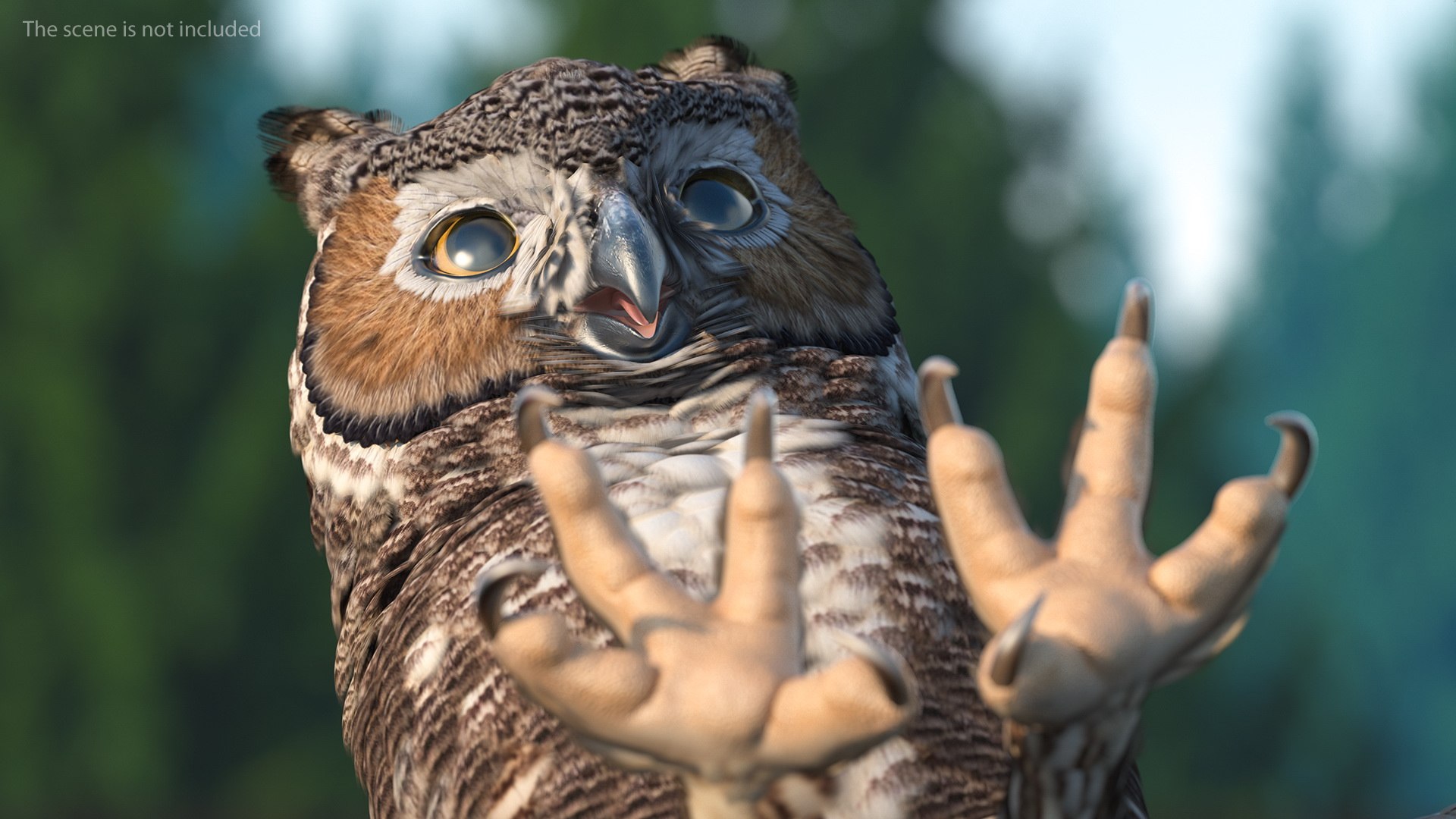 great horned owl rigged 3D model https://p.turbosquid.com/ts-thumb/Ka/WfoUja/giYs3t1p/greathornedowlriggedvray3dmodel011/jpg/1583881050/1920x1080/fit_q87/4c37db94143db9df77c22693e683f1d15f2af5dc/greathornedowlriggedvray3dmodel011.jpg