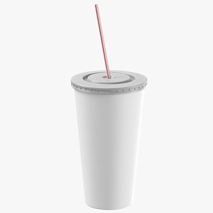 3D paper soda cup model