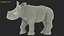 Cinema 4D 용으로 제작 된 Baby Rhino