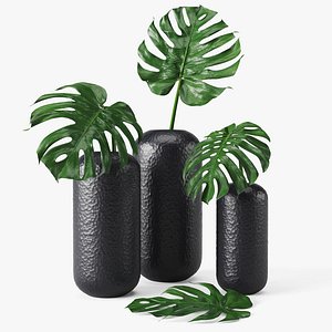 Handblown Carved Glass Vase Collection