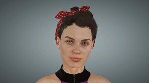 WORKOUT FEMALE REALISTIC CHARACTER WOMEN GIRL FULLY RIGGED ANIMATED 3D model
