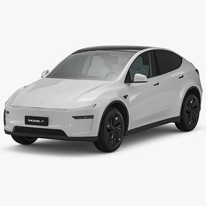 2025 Tesla New Model Y With Interior Include Two Style Rims 3D model