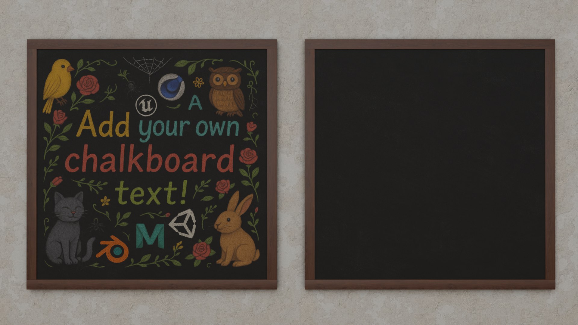 Event and Wedding Signage Collection - Customizable Chalkboards 3D model https://p.turbosquid.com/ts-thumb/Ka/fFvZnE/9u/c5/png/1747674909/1920x1080/fit_q87/8e14750913178452142844800b6aac261b7e1cbf/c5.jpg