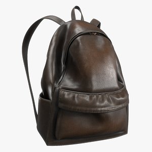 3D Leather Backpack v2