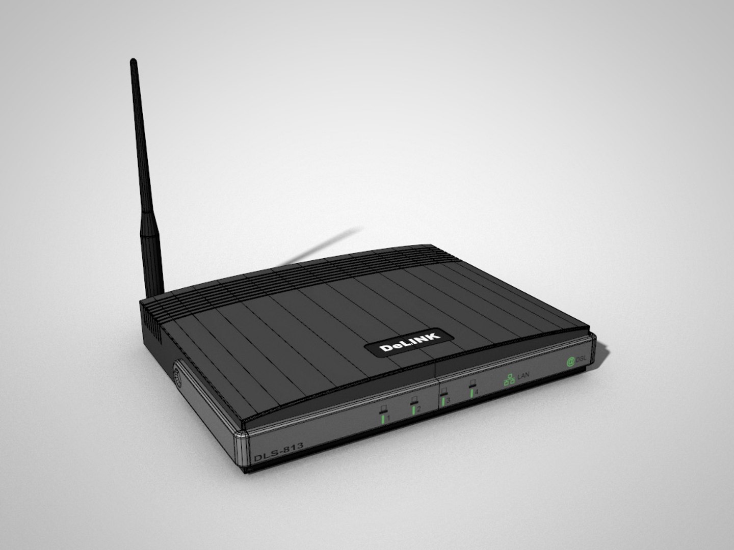 3d Wireless Router Modem Model